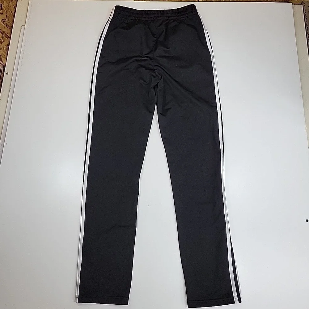 Adidas Sweatpants Black And White Striped Boy's Sz L 14/16 Activewear Athleisure